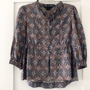 MARC BY MARC JACBOS 3/4 SLEEVE BUTTON DOWN TOP